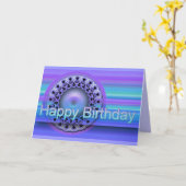 Carte d'anniversaire joyeuse de Mandala (Fleur jaune)