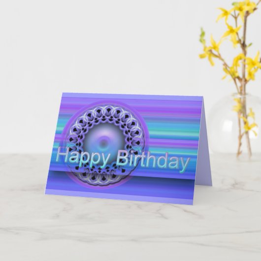 Carte d'anniversaire joyeuse de Mandala (Fleur jaune)