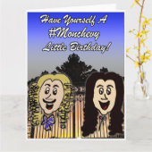 Carte d'anniversaire joyeuse de Versailles dessin (Fleur jaune)