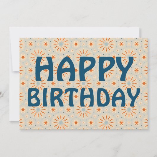 Carte d'anniversaire joyeuse du Motif inspirée par (Devant)