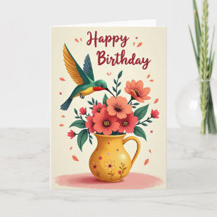 Carte d'anniversaire joyeuse Emerald Bird