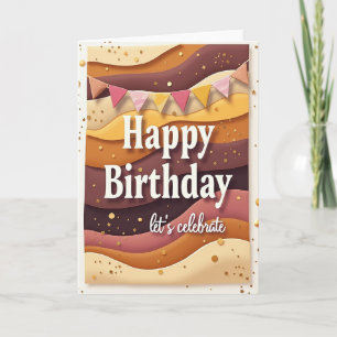 Carte d'anniversaire joyeuse en couches