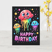 Carte d'anniversaire Joyeuse en Gelée (Fleur jaune)