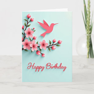 Carte d'anniversaire joyeuse en papier découpé ave