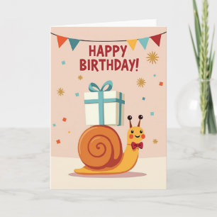 Carte d'anniversaire Joyeuse Escargot