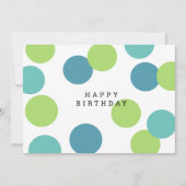 Carte d'anniversaire joyeuse et colorée vierge (Devant)
