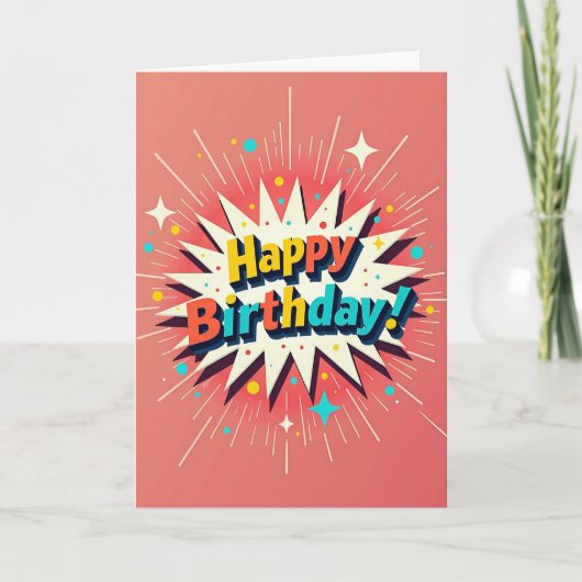 Carte d'anniversaire Joyeuse Étoile (Devant)