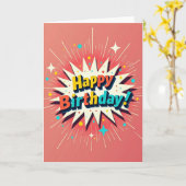 Carte d'anniversaire Joyeuse Étoile (Fleur jaune)