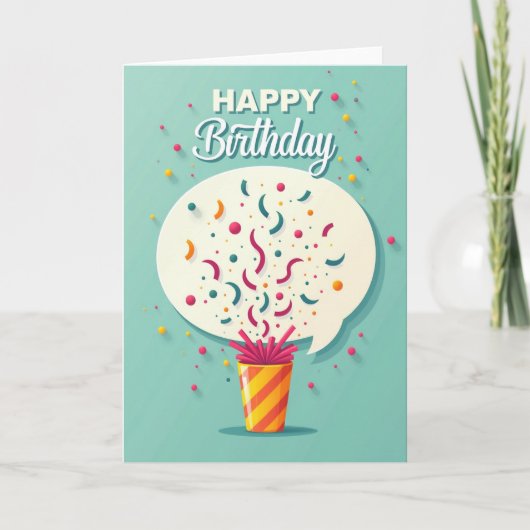 Carte d'anniversaire Joyeuse Explosion (Devant)
