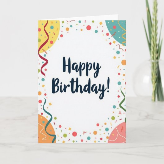 Carte d'anniversaire Joyeuse Explosion (Devant)