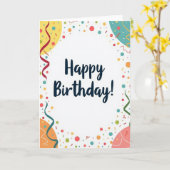 Carte d'anniversaire Joyeuse Explosion (Fleur jaune)