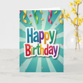 Carte d'anniversaire Joyeuse Explosion de Soleil (Fleur jaune)