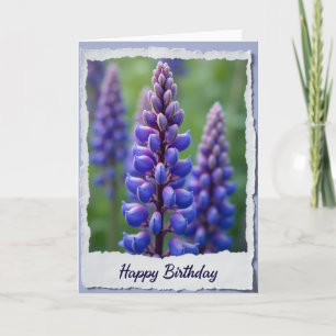 Carte d'anniversaire Joyeuse Fleur Bleue