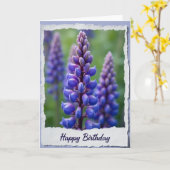 Carte d'anniversaire Joyeuse Fleur Bleue (Fleur jaune)