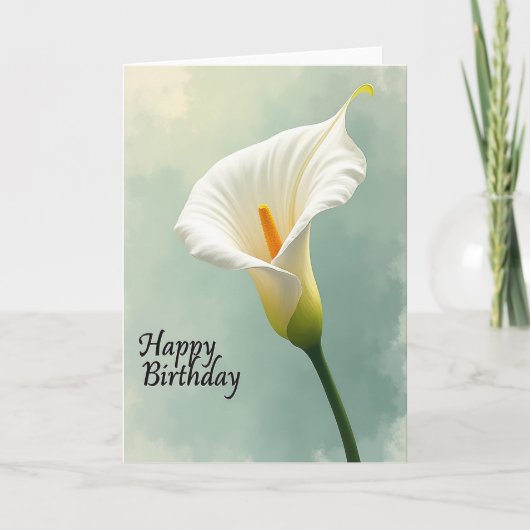 Carte d'anniversaire Joyeuse Fleur Misty (Devant)