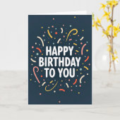 Carte d'anniversaire Joyeuse Giclée (Fleur jaune)