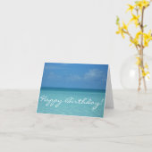Carte d'anniversaire joyeuse Horizon Caraïbes (Fleur jaune)