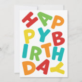Carte d'anniversaire joyeuse - Lettres jumelées (Devant)