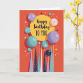 Carte d'anniversaire Joyeuse Orb (Fleur jaune)