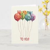 Carte d'anniversaire Joyeuse Orb (Fleur jaune)