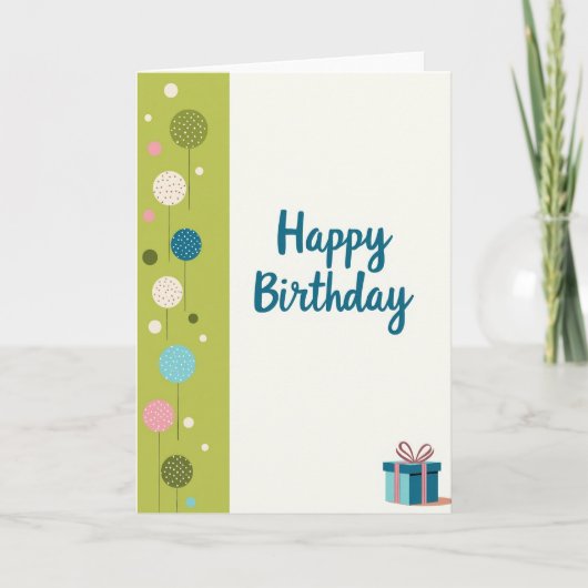 Carte d'anniversaire Joyeuse Pissenlit (Devant)