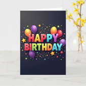 Carte d'anniversaire Joyeuse Pop Art (Fleur jaune)