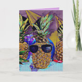 Carte d'anniversaire joyeuse pour ananas de fête (Devant)
