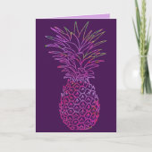 Carte d'anniversaire joyeuse pour ananas lumineux (Devant)