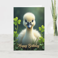 Carte d'anniversaire joyeuse pour bébé animal