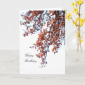 Carte d'anniversaire joyeuse pour les Feuilles cri (Fleur jaune)