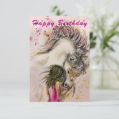 Carte d'anniversaire joyeuse pour les filles et le (Debout devant)