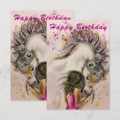 Carte d'anniversaire joyeuse pour les filles et le (Devant / Derrière)
