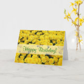Carte d'anniversaire joyeuse pour les mamans jaune (Fleur jaune)
