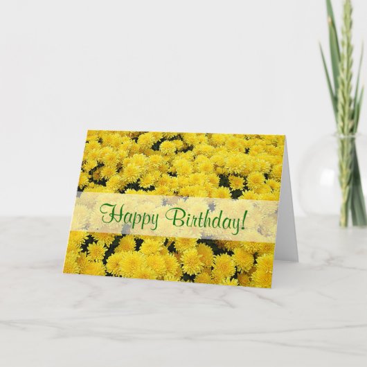 Carte d'anniversaire joyeuse pour les mamans jaune (Devant)
