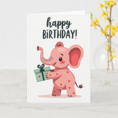 Carte d'anniversaire Joyeuse Rose (Fleur jaune)