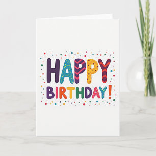 Carte d'anniversaire Joyeuses Couleurs