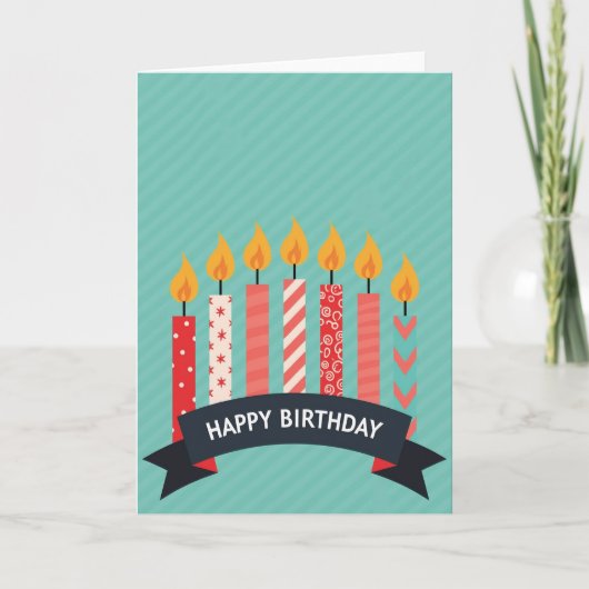 Carte d'anniversaire Joyeuses Lumières (Devant)
