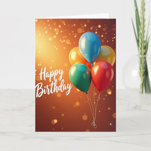 Carte d'anniversaire Joyeuses Lumières (Devant)