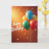 Carte d'anniversaire Joyeuses Lumières (Fleur jaune)