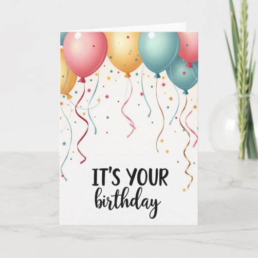 Carte d'anniversaire Joyeuses Sphères (Devant)
