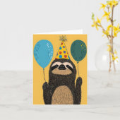 Carte d'anniversaire joyeux (Fleur jaune)