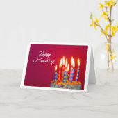 Carte d'anniversaire joyeux (Fleur jaune)