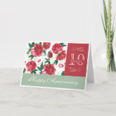 Carte d'anniversaire joyeux à la patchwork florale (Devant)