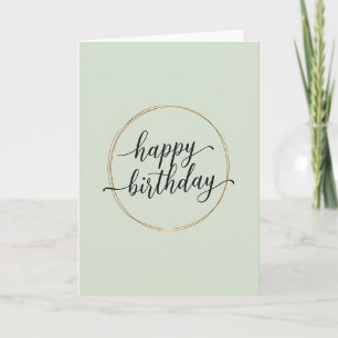 Carte d'anniversaire Joyeux Anneaux Dorés