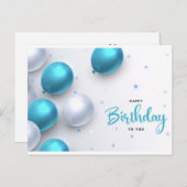 Carte d'anniversaire Joyeux Anniversaire (Devant / Derrière)