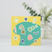 carte d'anniversaire 'joyeux anniversaire' (Debout devant)
