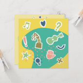 carte d'anniversaire 'joyeux anniversaire' (Devant/Arrière en situation)
