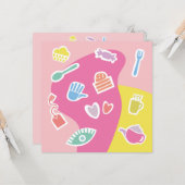 carte d'anniversaire 'joyeux anniversaire' (Devant/Arrière en situation)