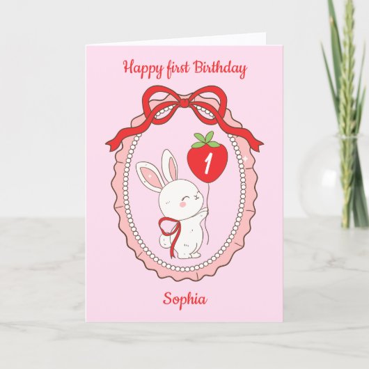Carte d'anniversaire Joyeux Anniversaire avec Lapi (Devant)