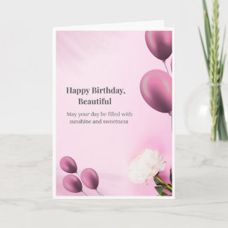 Carte d'anniversaire Joyeux Anniversaire Ballon Ro